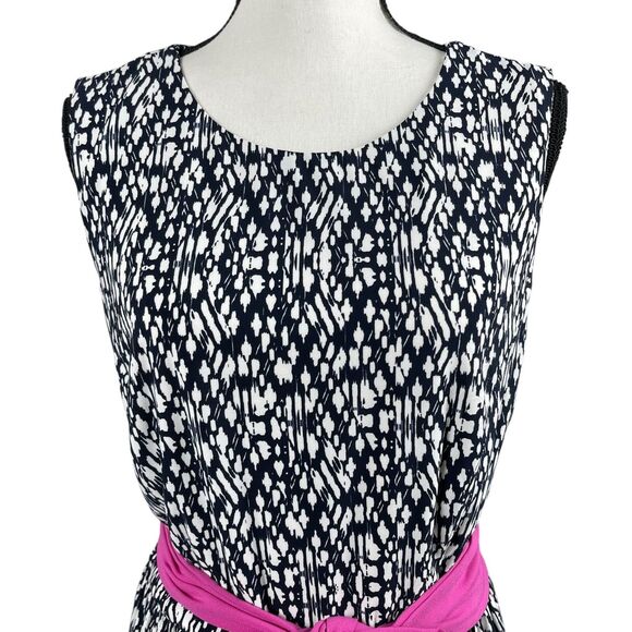 Eliza J Women's Dress Plus Size 16W Belted Sleeveless Open Back Knee Length - Picture 2 of 10